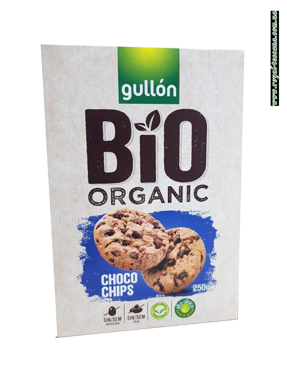 Печенье овсяное Gullon Bio Organic Choco Chips 250г (не меньше 12 шт)