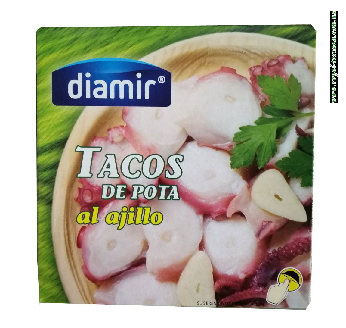 Осьминог с чесноком Diamir Tacos De Pota, 266 г.
