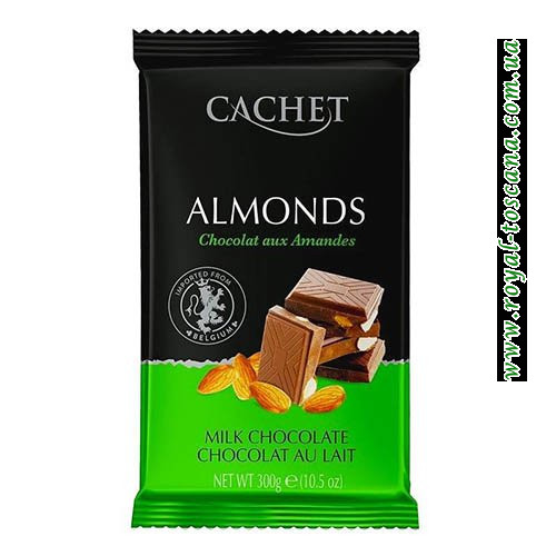 Шоколад Cachet Milk Chocolate 32% with Almonds