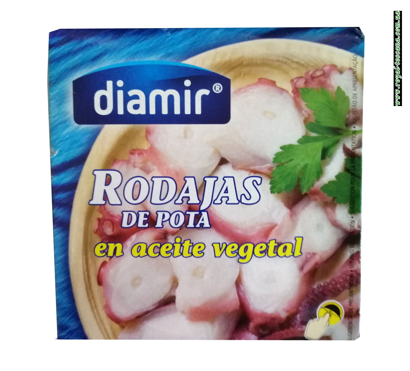 Осьминог в подсолнечном масле Diamir Rodajas De Pota, 266 г.