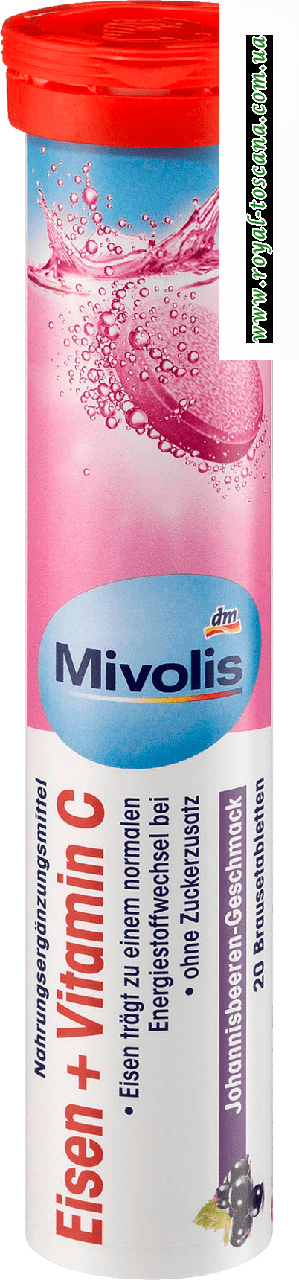 Шипучие таблетки-витамины Mivolis Eisen + Vitamin C 