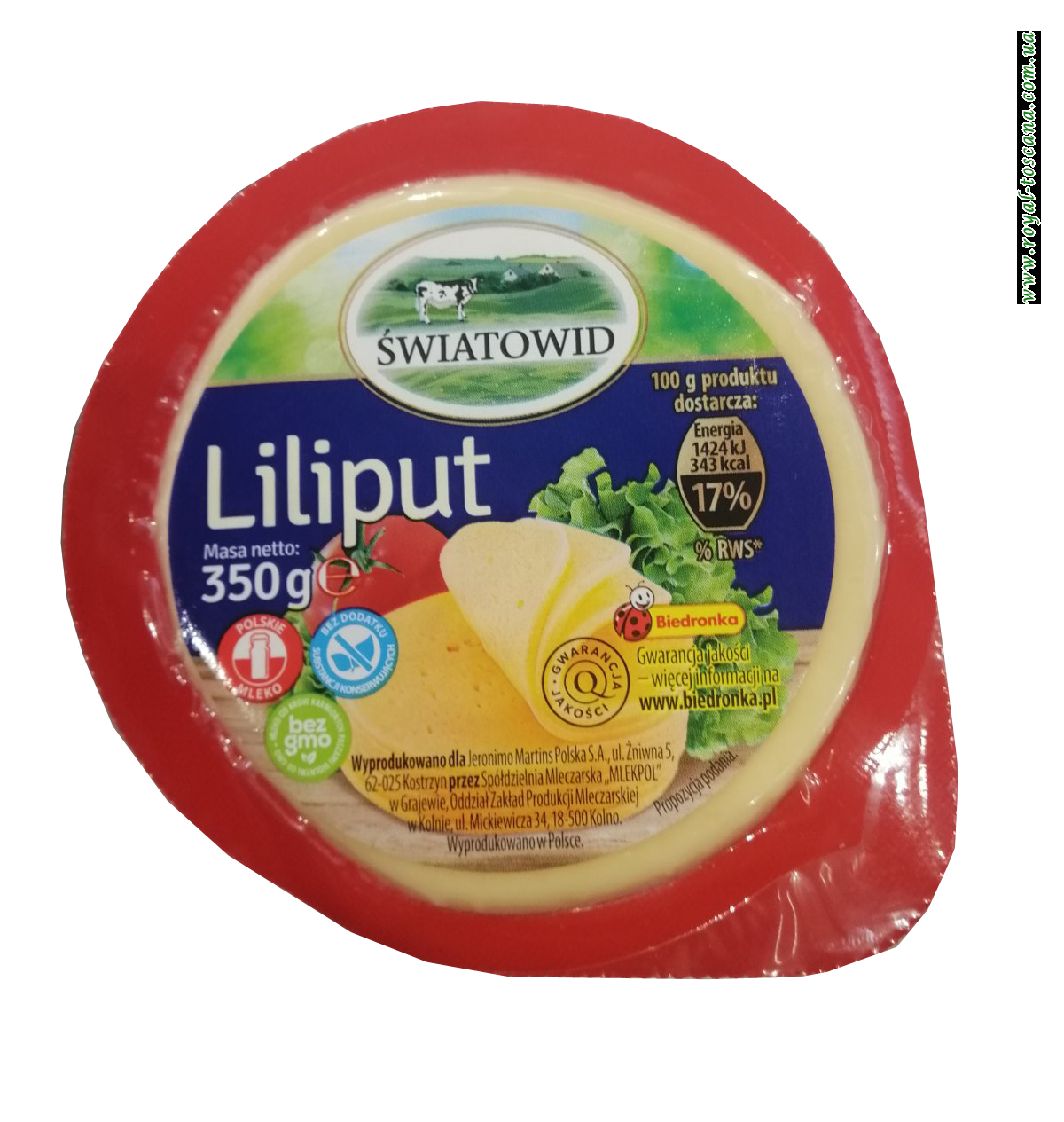 Сир твердий Swiatowid Liliput, 350г