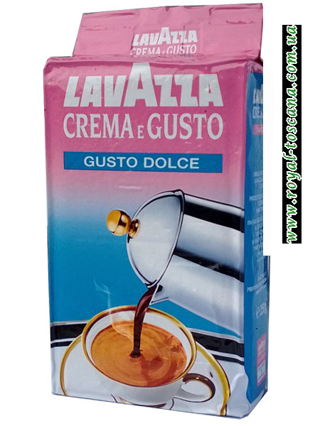 Кофе Lavazza Crema e Gusto gusto dolce, 50% арабики, 50% робусты