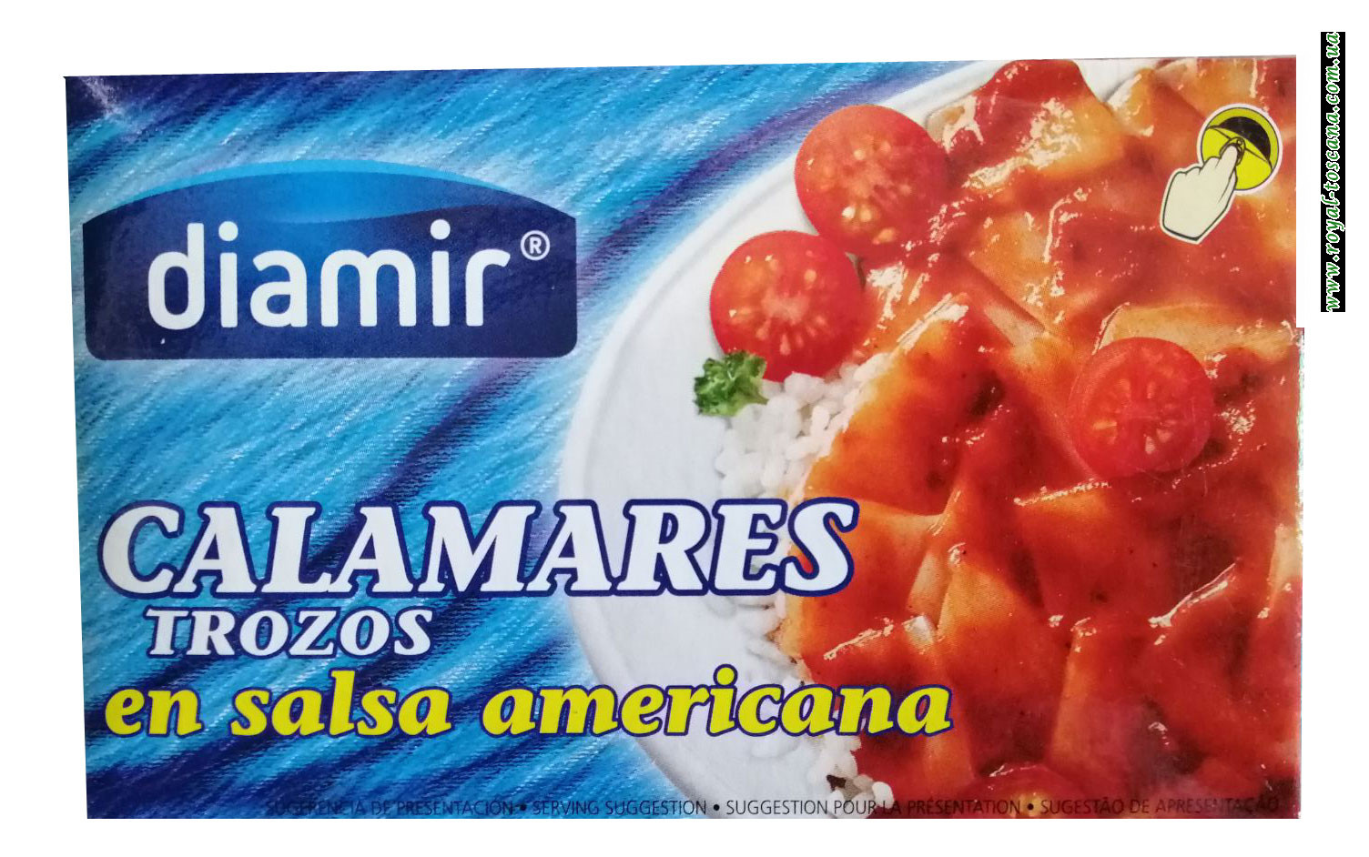 Кальмар в соусе Американа Diamir Calamares trozos en salsa americana 110г