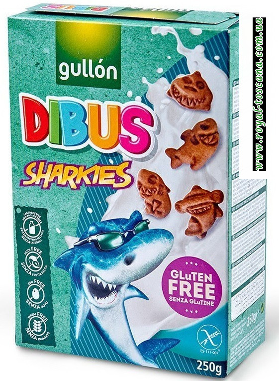 Печенье Dibus Sharkies  без глютена и лактозы