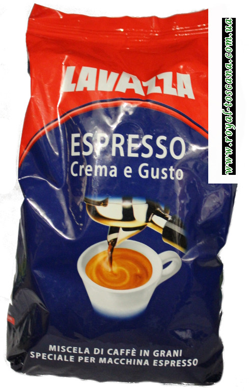 Кофе в зернах Lavazza Espresso Crema e Gusto (30% арабики, 70% робусты)