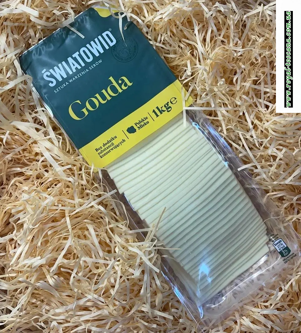 Сир нарізка Гауда Gauda Swiadowid 1kg 