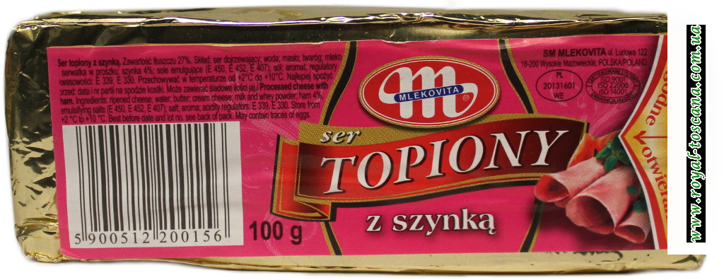 Сыр Mlekovita Ser Topiony z Szynka