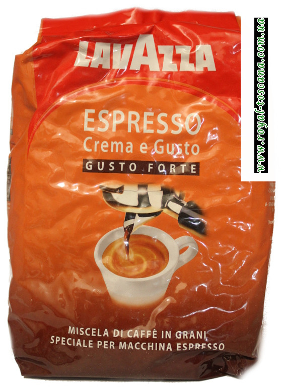 Кофе в зернах Lavazza Espresso Crema e Gusto Forte (20% арабики, 80% робусты)