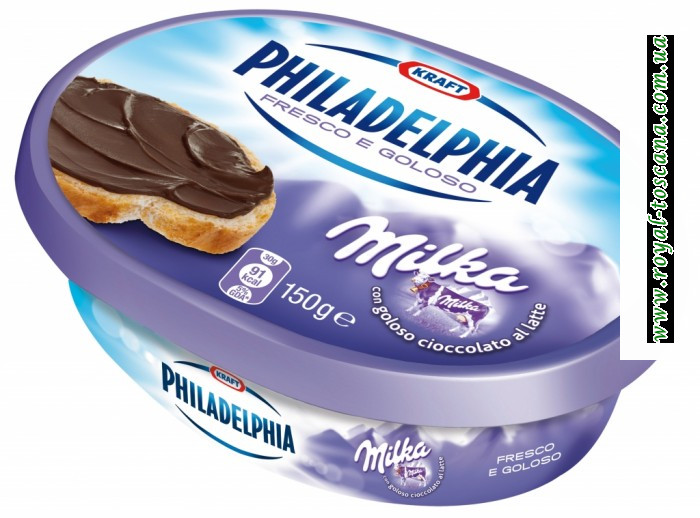 Сыр "Philadelphia" Milka con goloso cioccolato al latte