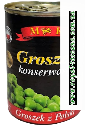 Горошек зеленый консервированный M&K 400 г
