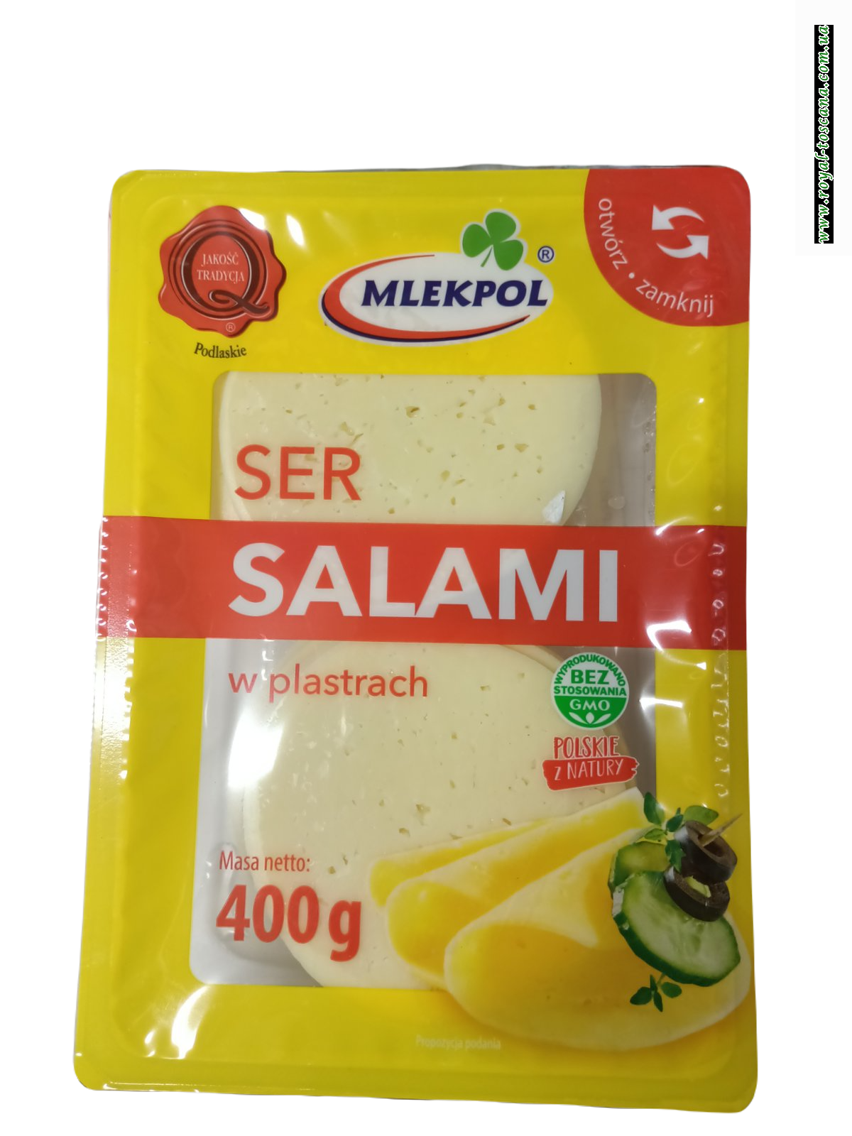 Сир твердий Mlekpol salami 0.400 нарізка