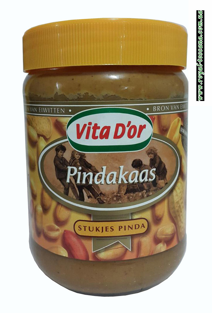 Арахисовое масло Vita D'or Pindakaas Stukjes Pinda 