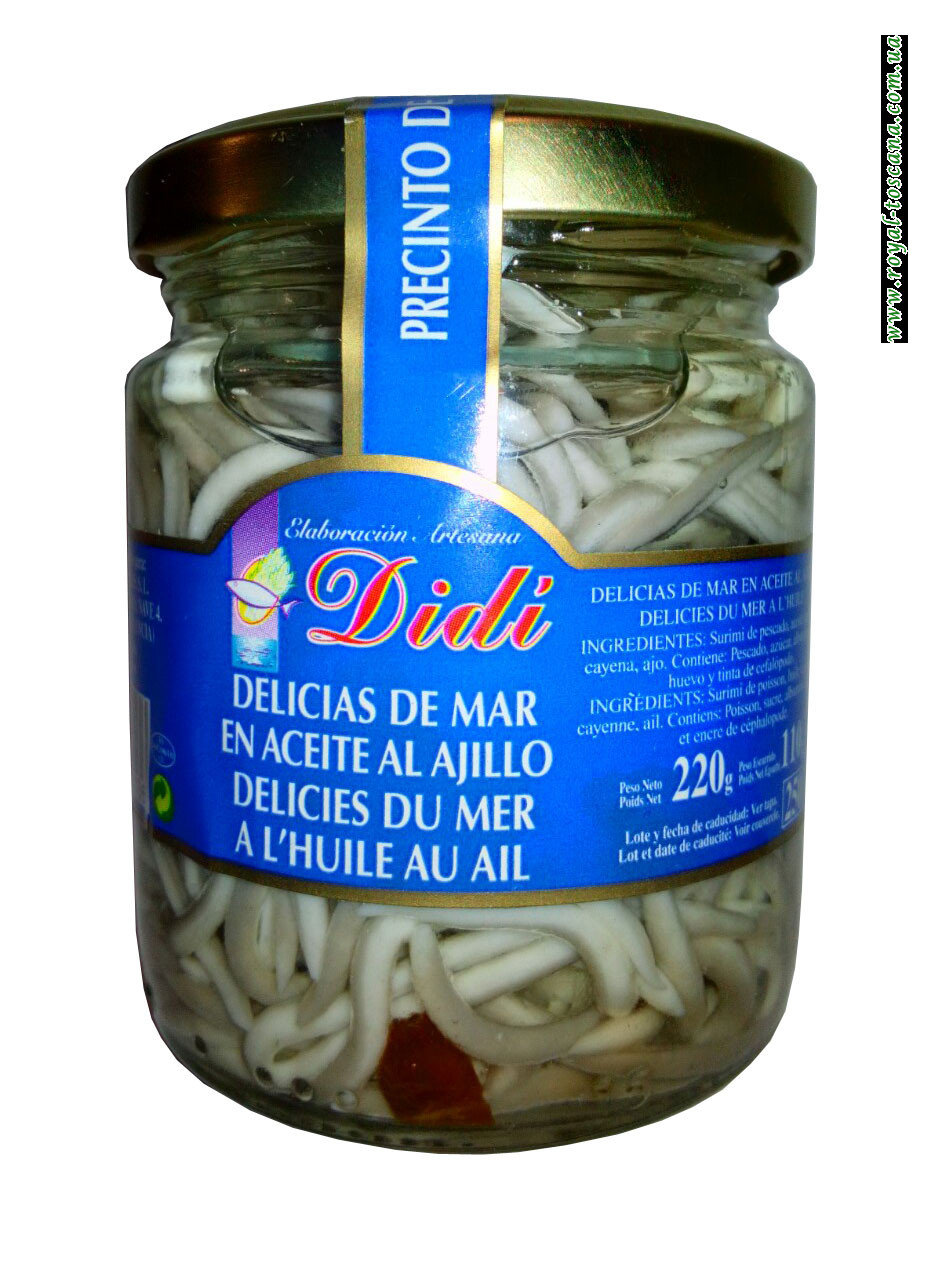 Рыба Gula Didi Delicias de Mar en Aceite al Ajillo