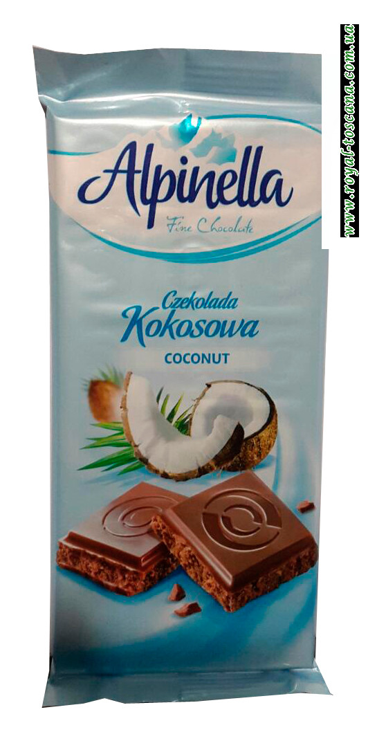 Шоколад с кокосовой стружкой Alpinella Сoconut