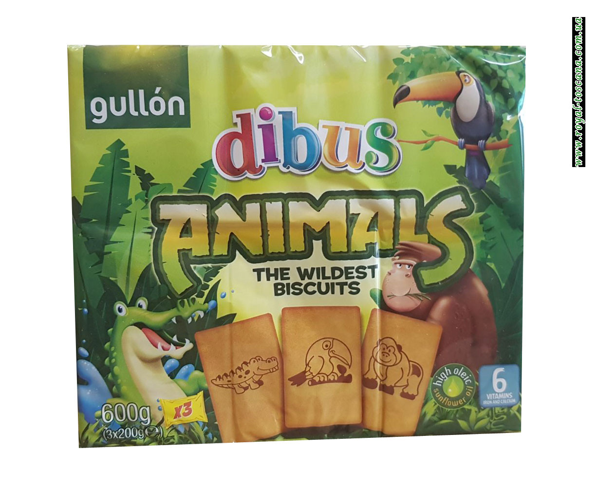 Печенье Gullon Dibus Animals 600г( не меньше 14 шт)