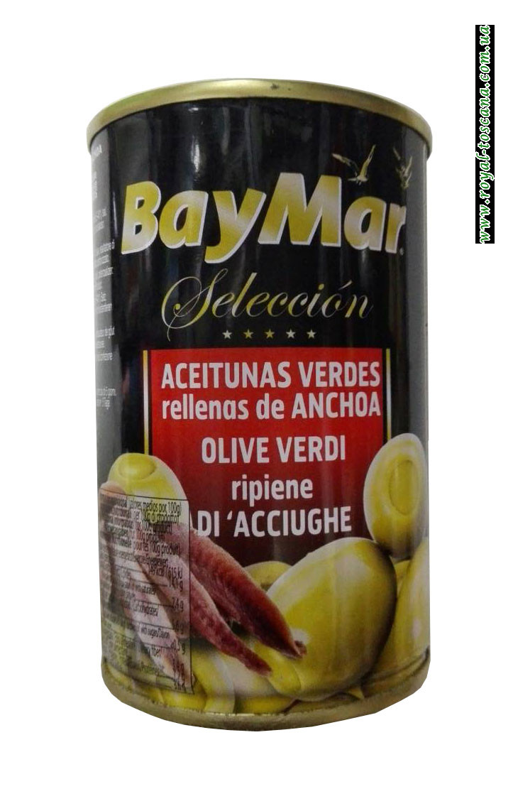 Оливки зеленые фаршированные анчоусами Bay Mar Seleccion