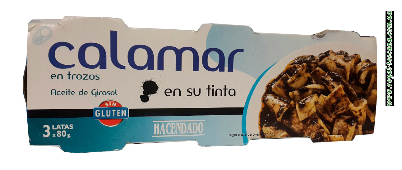 Кальмар в собственных чернилах Hacendado Calamar en su Tinta