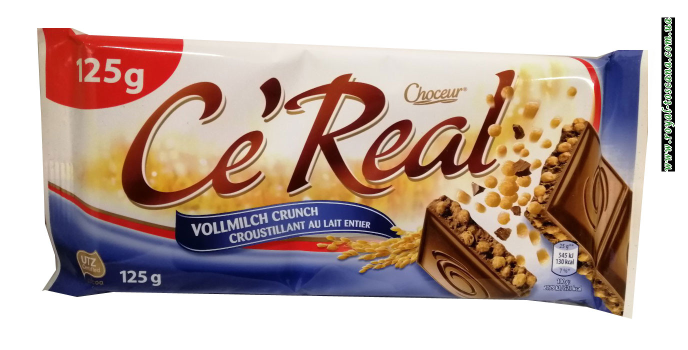 Шоколад молочный Choceur Ce Real Vollmilch Crunch