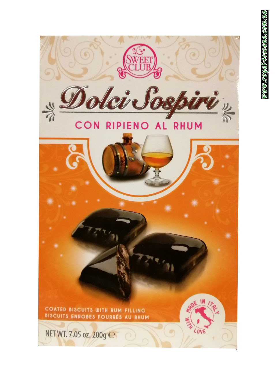 Шоколадное пирожное с ромом Dolci Sospiri con Ripieno al Rhum