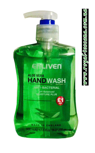 Жидкое мыло для рук с Алое Вера, антибактериальное Enliven Anti-Bacterial Hand Wash Aloe Vera