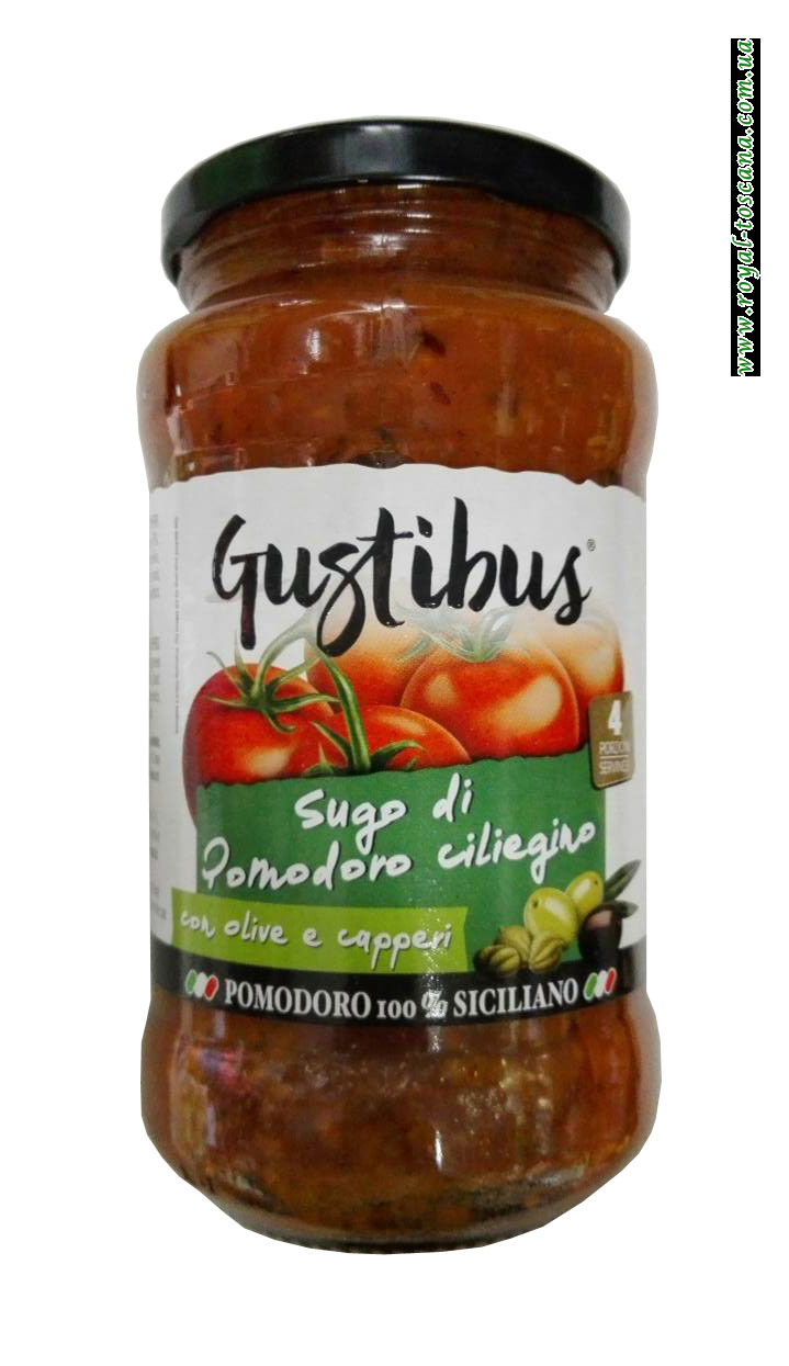 Соус с оливками и каперсами Gustibus Sugo di Pomodoro Ciliegino can Olive e Capperi