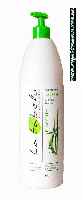 Бальзам для сухих и окрашенных волос с экстрактом бамбука и пшеничной плацентой La Fabelo Placenta, 1000 мл