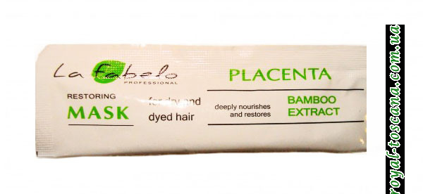 Маска для сухих и окрашенных волос (пробник) La Fabelo Placenta, 10 мл