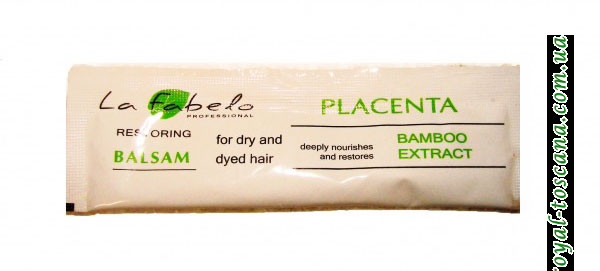 Бальзам для сухих и окрашенных волос (пробник) La Fabelo Placenta, 10 мл
