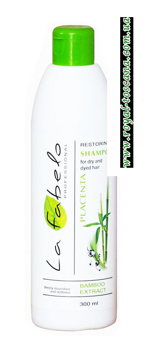 Шампунь для сухих и крашеных волос с экстрактом бамбука и пшеничной плацентой La Fabelo, 300 мл