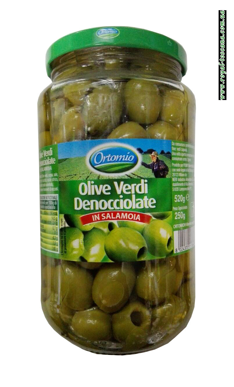 Оливки зеленые Ortomio Olive Verdi Denocciolate