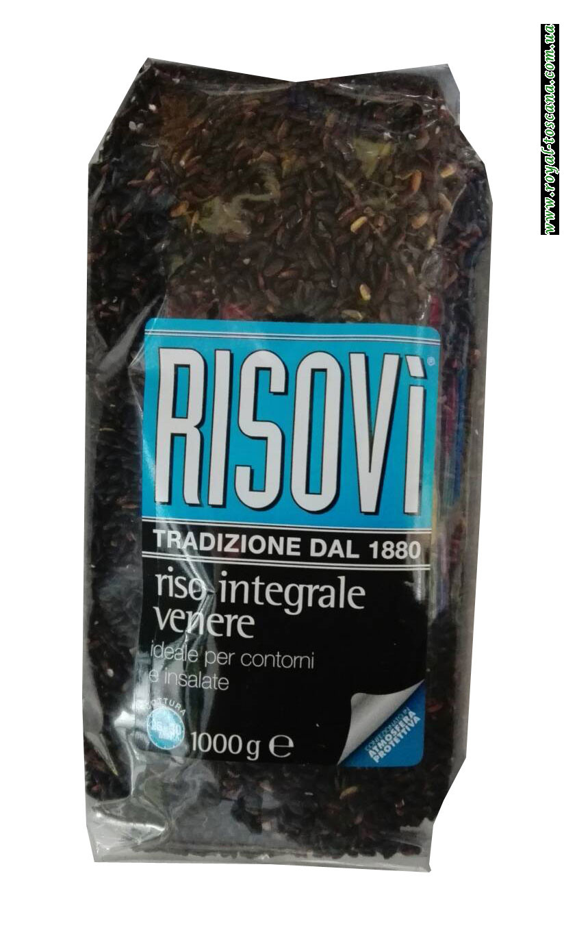 Нешлифованный черный рис Risovi Riso Integrale Venere
