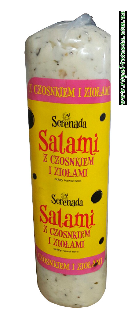 Сыр с чесноком и зеленью Serenada Ser Salami Czosnek i Ziola