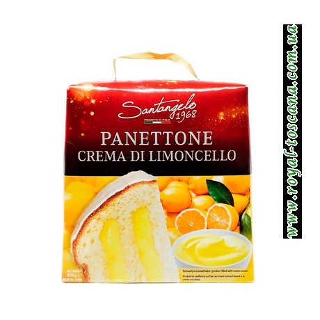 Рождественский панеттоне Santangelo crema di limoncello 908г