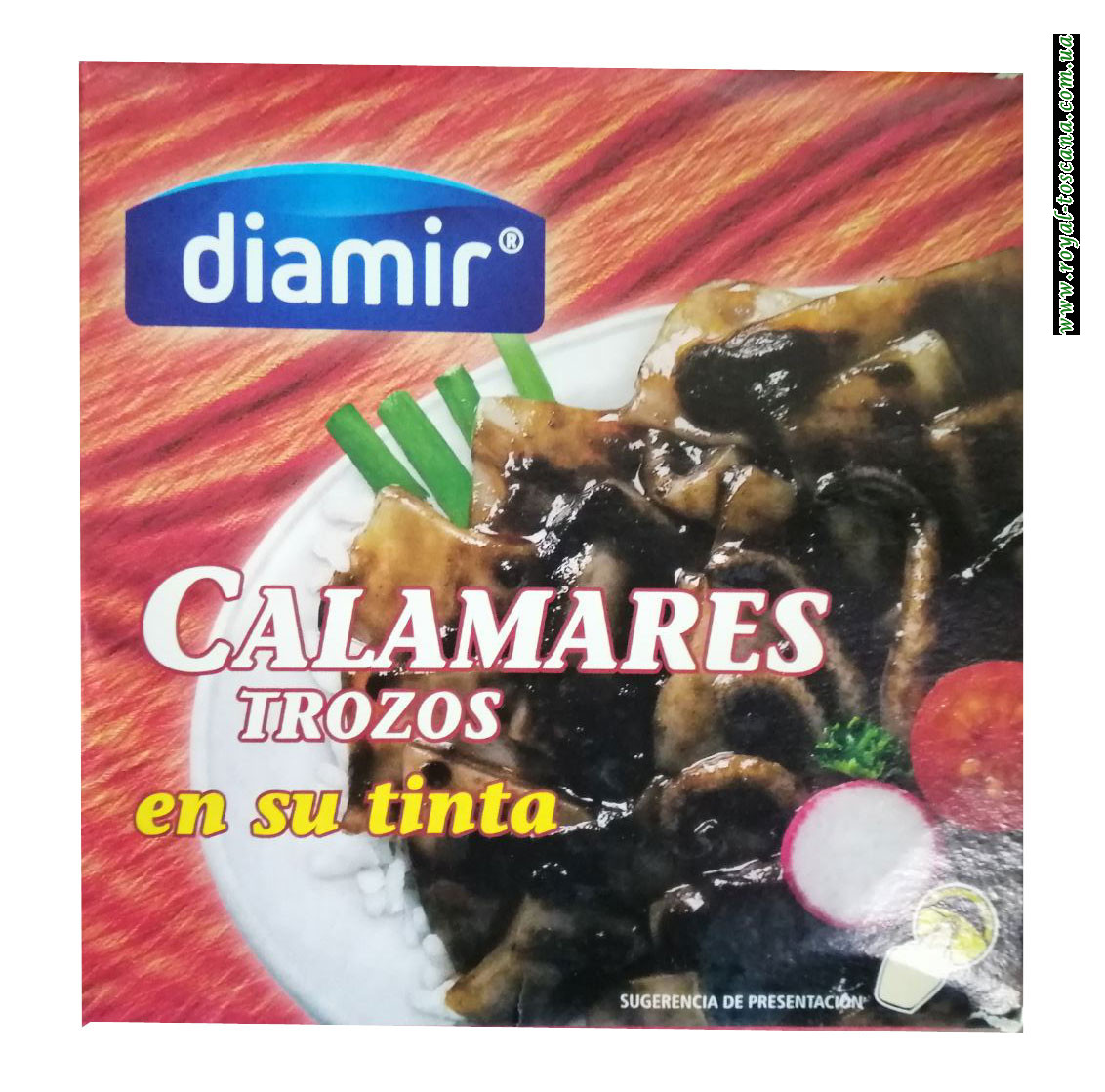 Кальмар в собственных чернилах Diamir Calamares trozos en tinta 266г