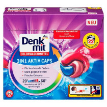 Капсули для прання кольорових тканин  Denkmit 3IN1 Active Caps, 22 шт.