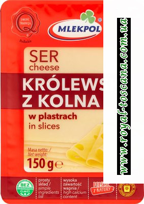 Сир твердий Mlekpol Krolewski Королівський нарізка