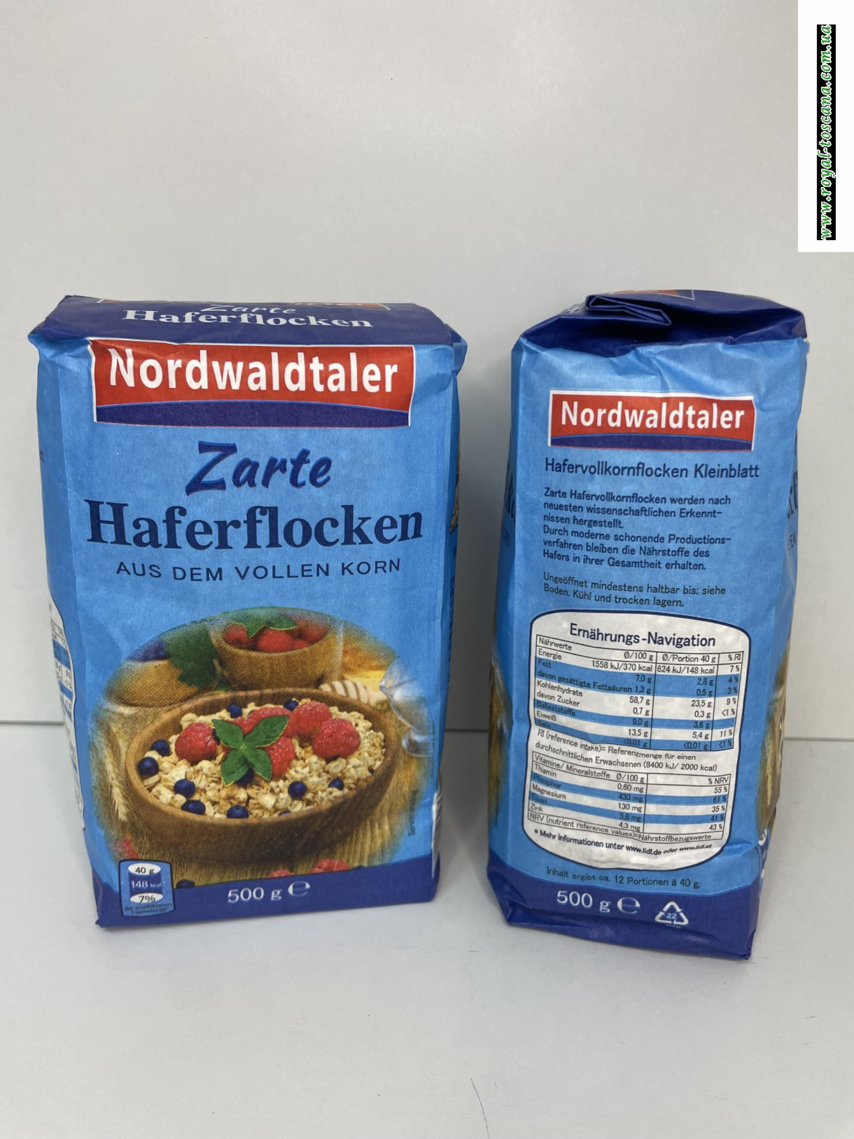Вівсянка дрібна Nordwaldtaler Zarte Haferflocken, 500г ,Німеччина