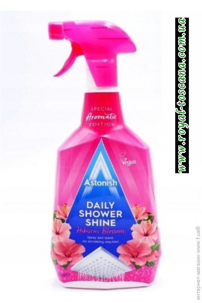  Спрей для чищення душових кабін Astonish Гібіскус, 750 мл