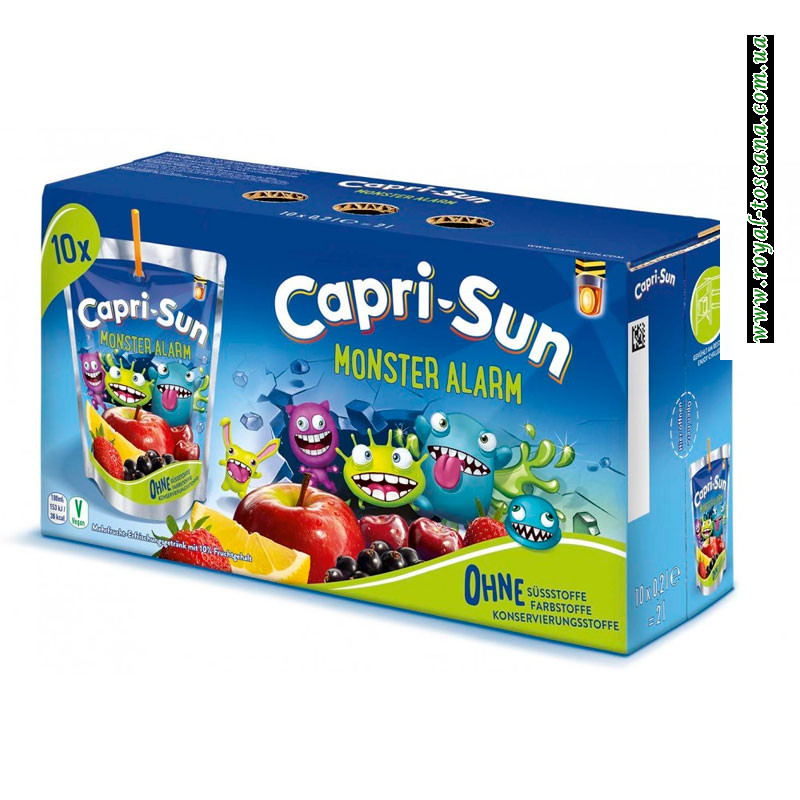 Сок Capri Sun Monster Alarm 2 л. (10 х 200 мл)  ціна за 1шт