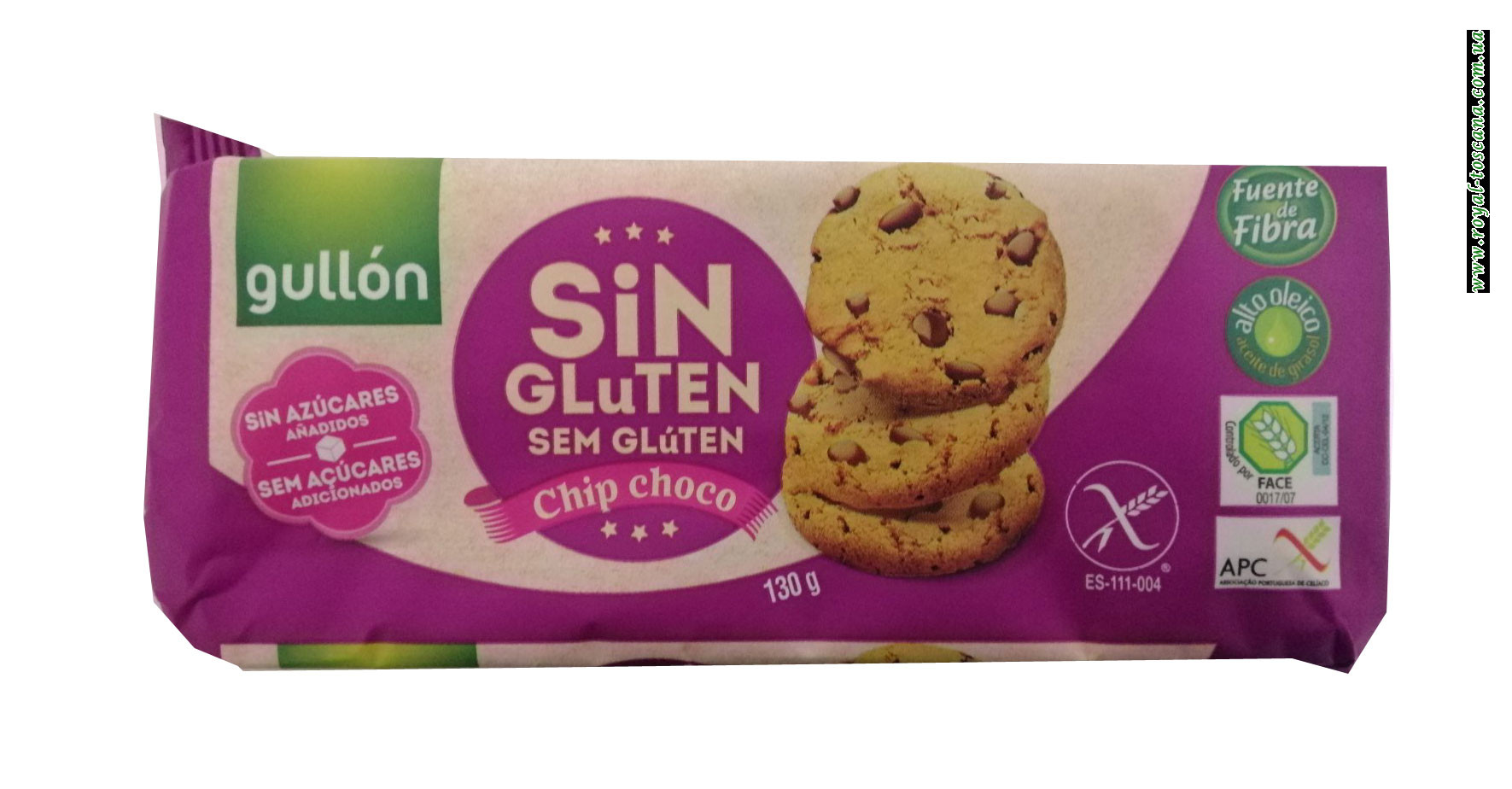 Печенье без глютена и сахара Gullon "Chip Choco" 130г