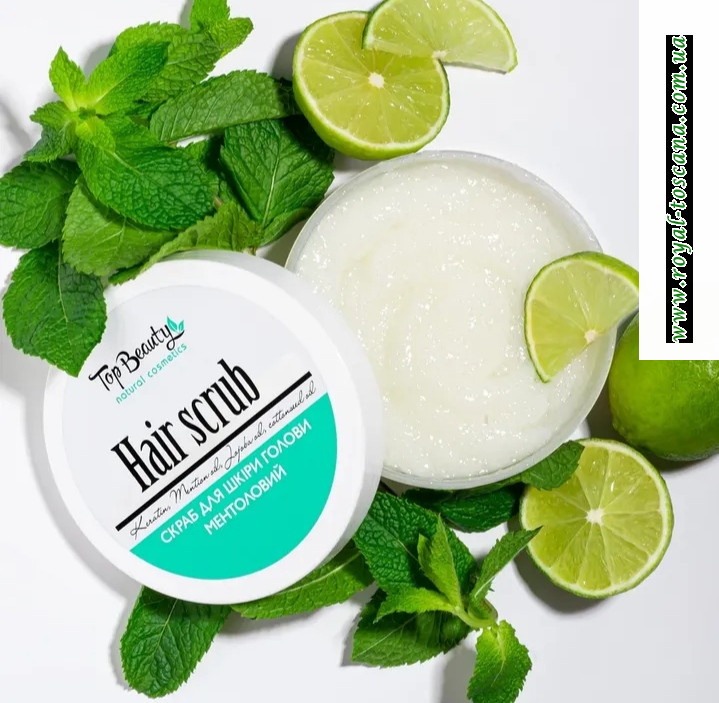 Cкраб-пілінг для шкіри голови з ментолом та олією м'яти Top Beauty 250 мл 