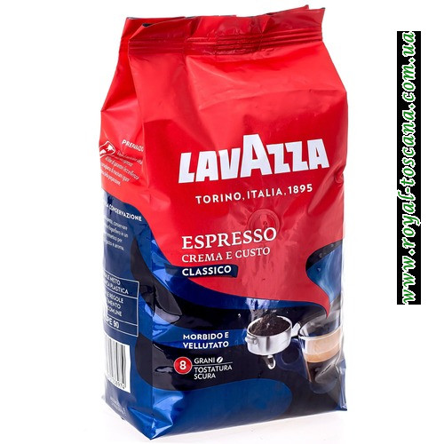 Кофе Lavazza Classico Caffe Crema в зернах 1000г