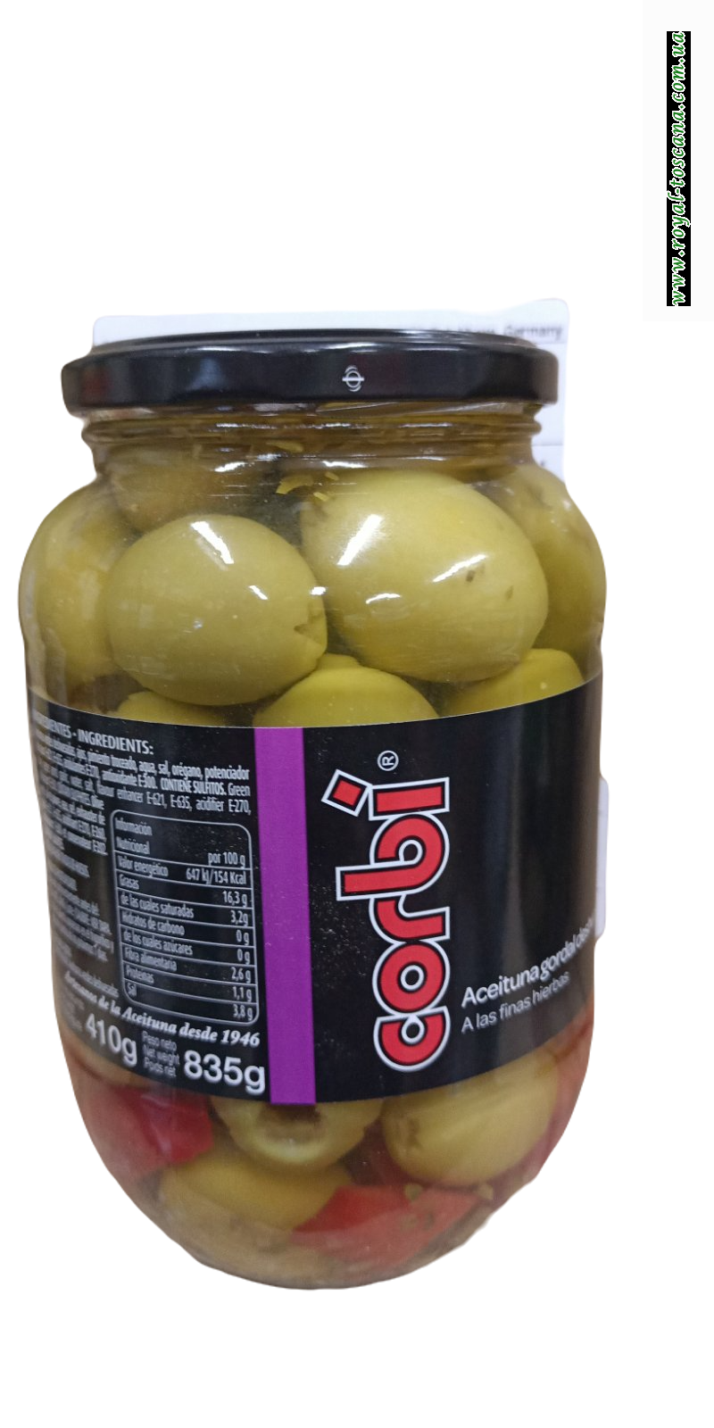 Оливки гигантские без косточки Corbi 