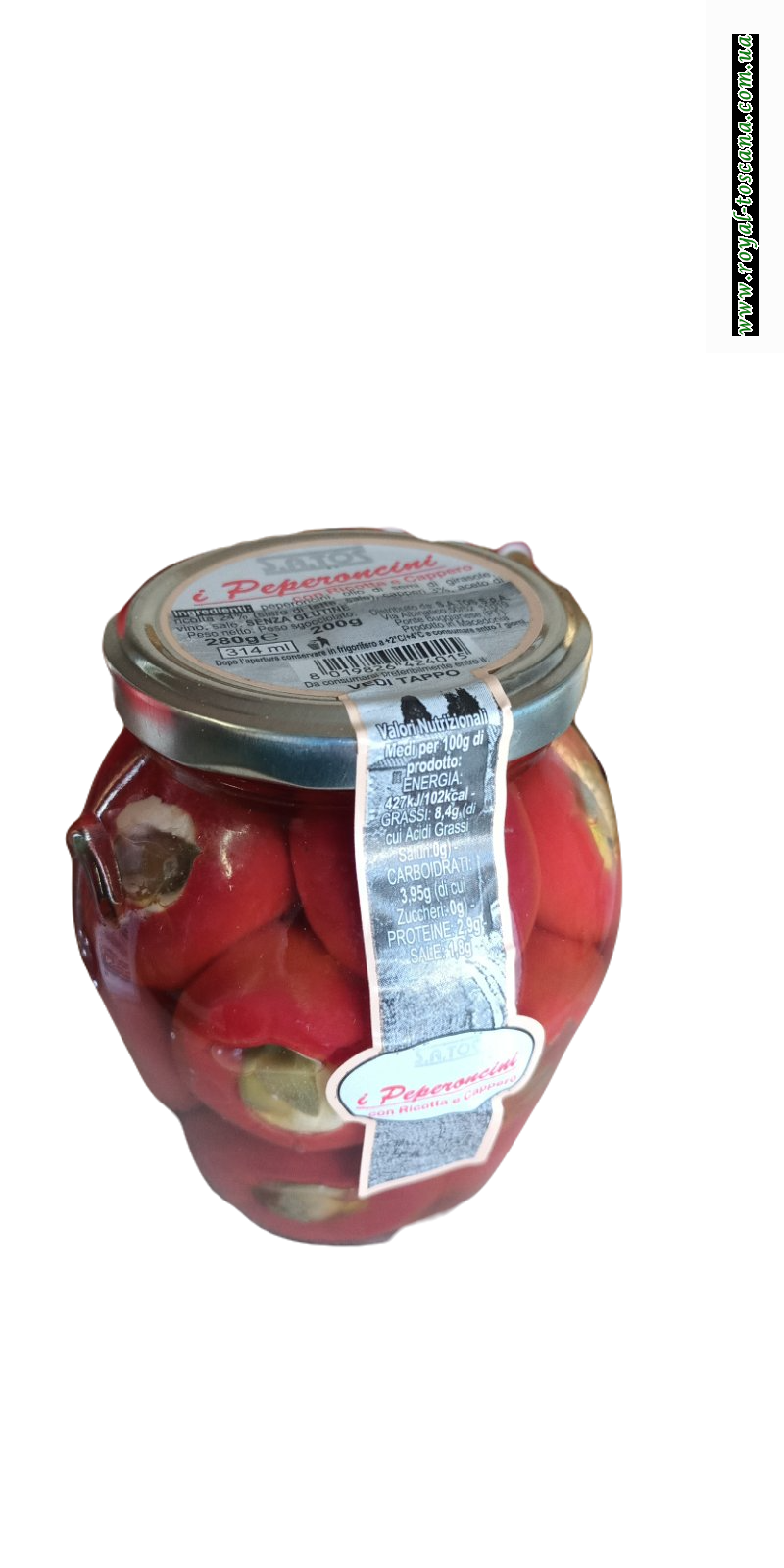 Перчик фаршированый сыром Pepperoncini con Ricotta e Cappero