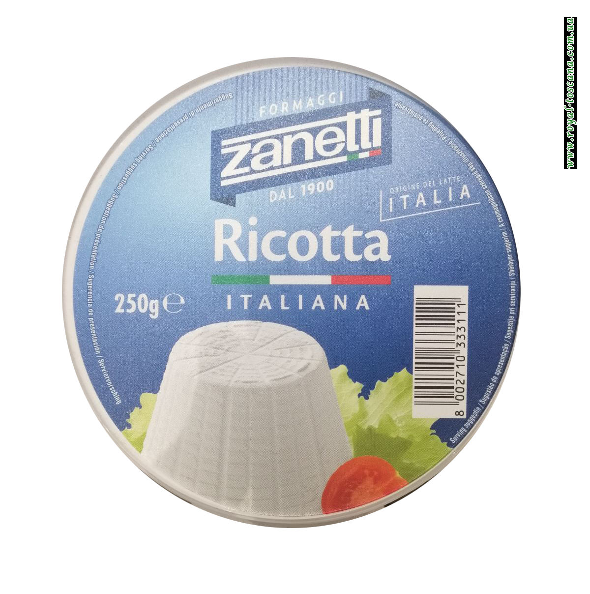 Zanetti Ricotta, Сыр рикотта, 250 г