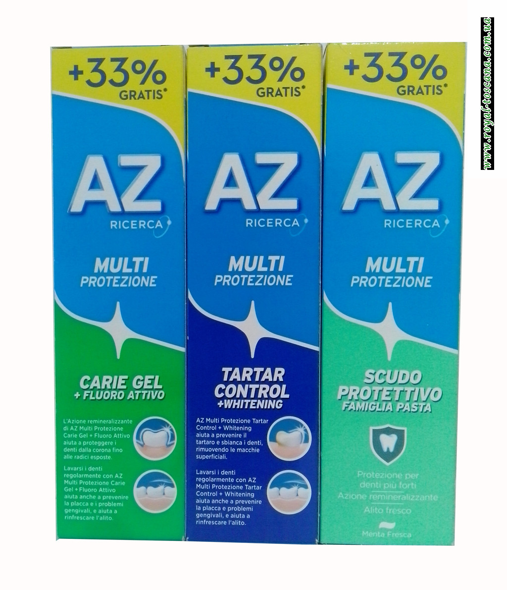 Зубная паста AZ Multi Protezione, в ассортименте