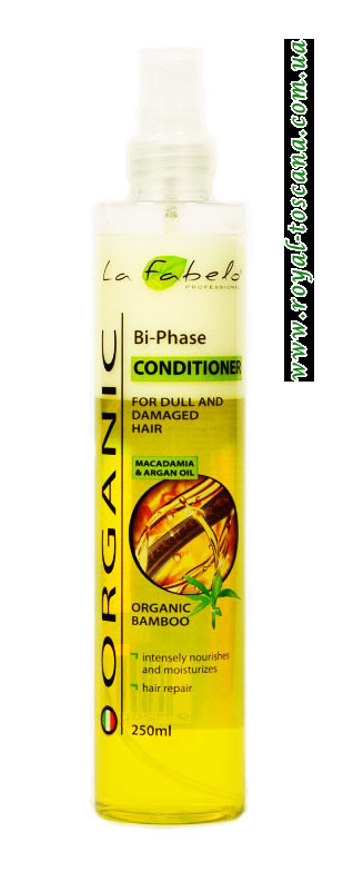Кондиционер для волос двухфазный с экстрактом бамбука, маслом арганы и макадамии La Fabelo Bio, 250мл