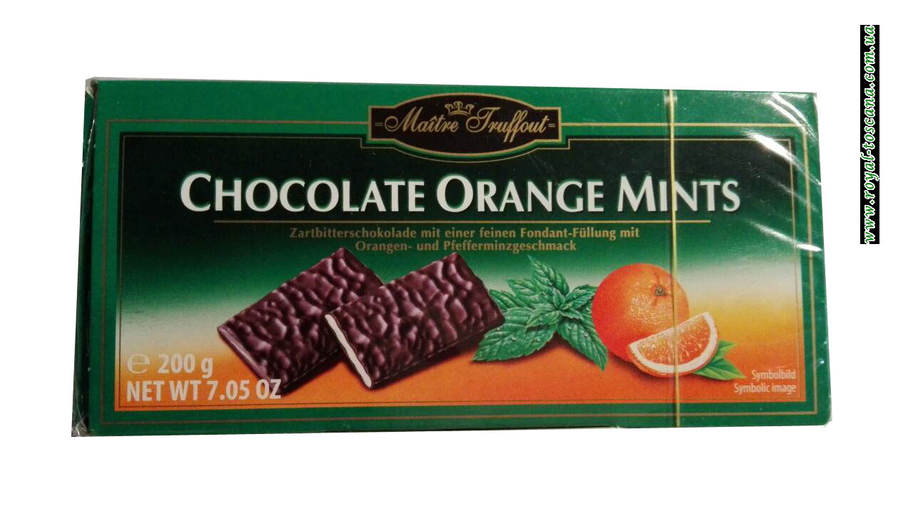 Шоколадные конфеты Maitre Truffout Chocolate Orange Mint 