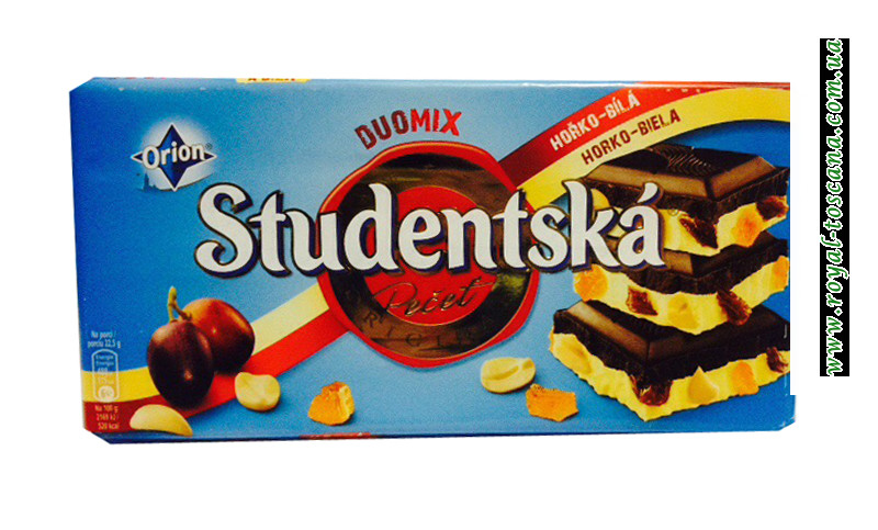 Шоколад черный с белым Orion Studentska Duomix Horko-Biela